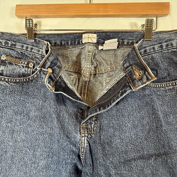 Calvin Klein VTG Bootcut Jeans DoubleStone SIZE 14 Womens 33x31 Denim High Rise - Picture 11 of 15
